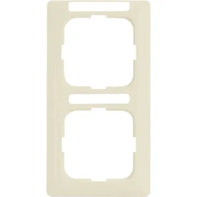 Busch-Jaeger Abdeckrahmen 2-fach | vertikal | mit Sichtfenster | Kunststoff | cremeweiß RAL1013