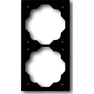 Busch-Jaeger Abdeckrahmen 2fach 1722-775 | Kunststoff Thermoplast | matt lackiert | schwarz matt | horizontal & vertikal