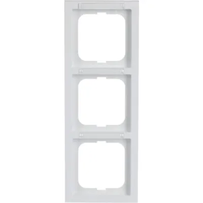 Busch-Jaeger Abdeckrahmen 3fach 1723-184 NSK future linear | Sichtfenster | Beschriftungsträger | studioweiß