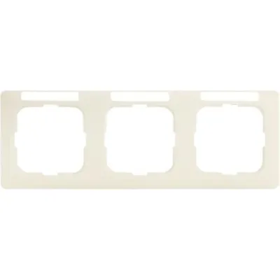 Busch-Jaeger 3-fach Abdeckrahmen cremeweiß RAL1013 | Beschriftungsfeld | IP20 | Duro 2000 SI Linear