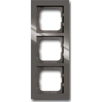 Busch-Jaeger Abdeckrahmen 3-fach 1723-291 | Rahmen für Unterputzmontage | Kunststoff glänzend | IP20 | entrée-grau