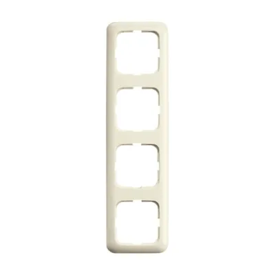 Busch-Jaeger Abdeckrahmen 4fach 2514-212 | Unterputz | waagerecht & senkrecht | Duroplast | IP20 | cremeweiß