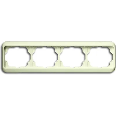 Busch-Jaeger Abdeckrahmen 4-fach 1724-22G | Unterputz waagerecht | Kunststoff Thermoplast | glänzend | elfenbeinweiß