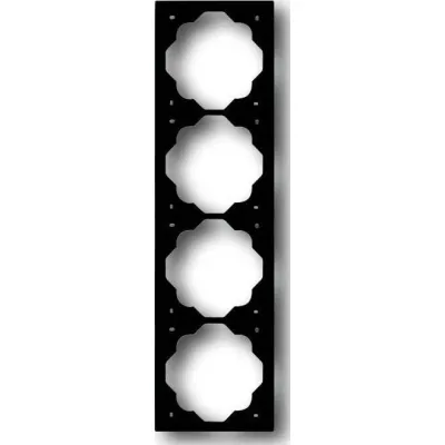 Busch-Jaeger Abdeckrahmen 4-fach 1724-775 | Unterputz | impuls Serie | Kunststoff | schwarz matt | horizontal & vertikal