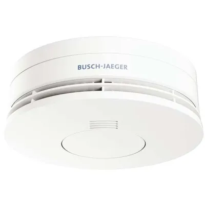 Busch-Jaeger Rauchmelder 6833-84 | 10 Jahre Lithiumbatterie | VdS zertifiziert | 85 dB | Aufputz | studioweiß