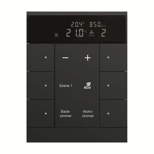 Bild: Busch-Jaeger Raumtemperaturregler SBC/U6.0.11-885 HVAC/CO2 6-f.sw mt sw mt