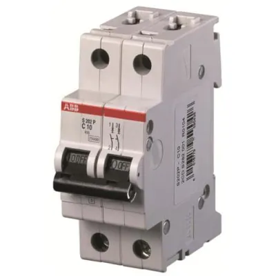 ABB Leitungsschutzschalter S202P-K16 | 2-polig | 16A | K-Charakteristik | 400V | 25kA | AC/DC | IP20 | 2TE