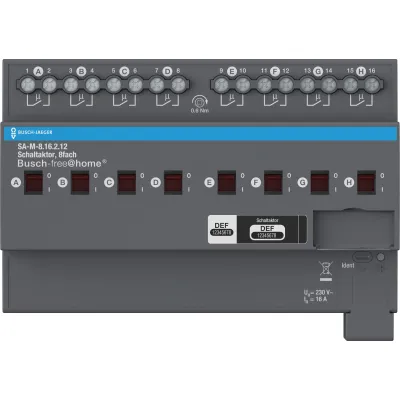 Busch-Jaeger Schaltaktor SA-M-8.16.2.12 | 8-fach 16A | REG | 8TE | 230V | 2500W | potenzialfrei | für free@home | IP20