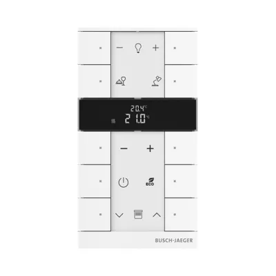 Busch-Jaeger Raumtemperaturregler SBR-F-10.0.11-84 | 10-fach Bedienelement | Unterputz | Busanschluss free@home | weiß