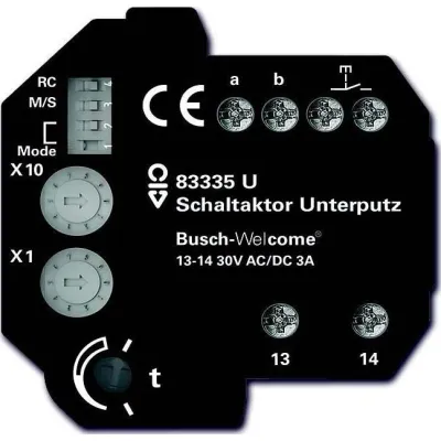 Busch-Jaeger Schaltaktor 83335 U | Unterputz | 230V 3AX | potentialfrei | Türkommunikations-Bus | IP20 | Kunststoff
