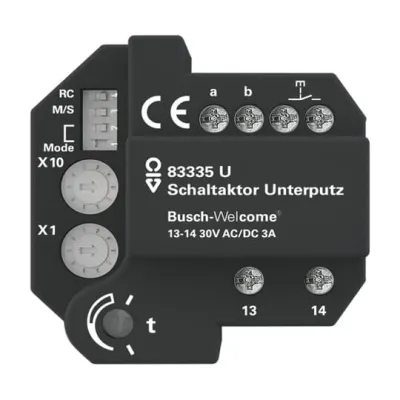 Busch-Jaeger Schaltaktor 83335 U | Unterputz | 230V 3AX | potentialfrei | Türkommunikations-Bus | IP20 | Kunststoff