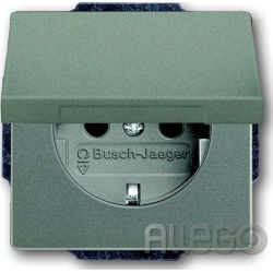 Busch-Jaeger SCHUKO(R) Steckdosen-Eins. m. Klappdecke 20 EUK-803