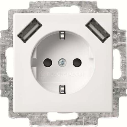 Bild: Busch Jaeger SCHUKO-Steckdose mit USB (2CKA002011A6266)