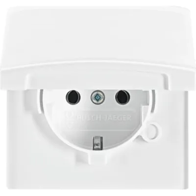 Busch-Jaeger Steckdose 20 EUGK-34-101 | SCHUKO Unterputz IP44 | Klappdeckel | Allwetter 44 | 16A 250V | alpinweiß