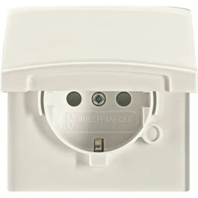 Busch-Jaeger Schuko-Steckdose | 20 EUGKB-32-101 | IP44 | Unterputz | Klappdeckel | Allwetter 44 | weiß