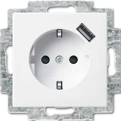 Busch-Jaeger SCHUKO USB-Steckdose alpinweiß 20 EUCBUSB-914