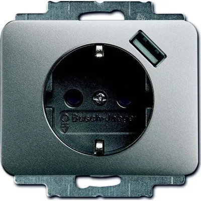 Busch-Jaeger Schuko/USB-Steckdose titan 20 EUCBUSB-266