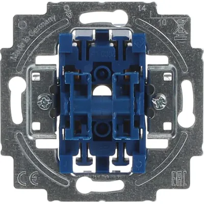 Busch-Jaeger Serienschalter-Einsatz 2000/5 US | Unterputz | 2-fach Wippe | 250V 10AX | IP20 | blau matt | Kunststoff