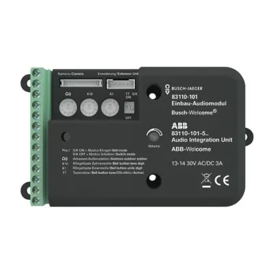 Busch-Jaeger Einbau-Audiomodul 83110-101 | Türsprechanlage | 2-Draht | 8 Klingeltaster | schwarz | 126x68x31mm