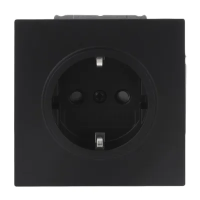 BUSCH-JAEGER Steckdose SCHUKO 20 EUCB-45M Safety+ | Unterputz | 16A 250V | IP20 | matt | Thermoplast | schwarz