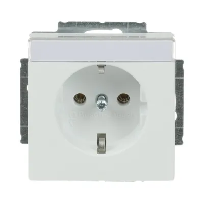 Busch-Jaeger Steckdose SCHUKO 20 EUN-884 | Unterputz | Beschriftungsfeld | 16A 250V | IP20 | studioweiß matt