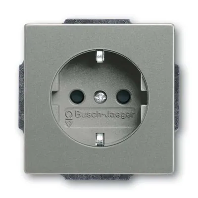 Busch-Jaeger Steckdose SCHUKO 23 EUCB-803 eBs SrK graumetallisch