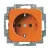 Bild: Busch-Jaeger SCHUKO Steckdose | Unterputz | 20 EUC-14-212 | ZSV | Überspannungsschutz | orange RAL 2004