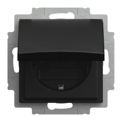 BUSCH-JAEGER Steckdose 20 EUK-915 | SCHUKO Unterputz | Typ F CEE 7/3 | schwarz matt | 16A 250V | Busch-balance SI