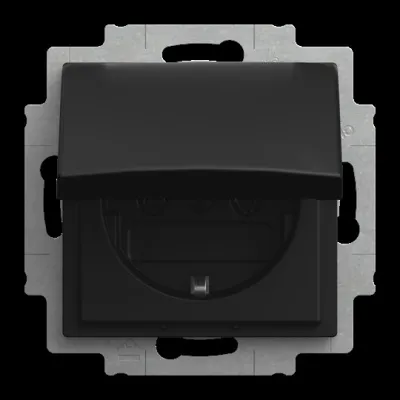 BUSCH-JAEGER Steckdose 20 EUK-915 | SCHUKO Unterputz | Typ F CEE 7/3 | schwarz matt | 16A 250V | Busch-balance SI