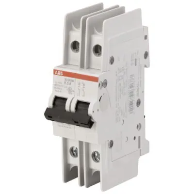 ABB Sicherungsautomat SU202M-K6 2-polig | Leitungsschutzschalter 6A 10kA | K-Charakteristik | 440V AC | IP20