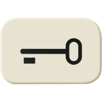 Busch-Jaeger Tastersymbol Schlüssel 2525 TR | Symbol für Schalter/Taster Duro 2000 SI | cremeweiß