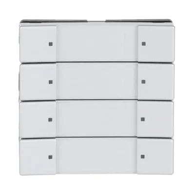 Busch-Jaeger Tastsensor 4/8-fach 6127/02-83 | KNX Powernet Bedienelement | 8-fach | LED-Anzeige | Unterputz | alusilber