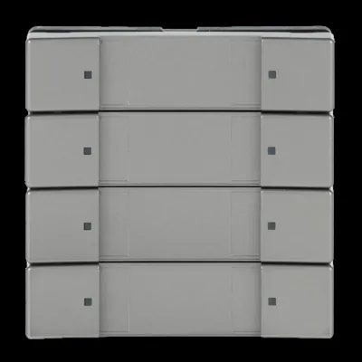 Busch-Jaeger Tastsensor 4/8-fach 6127/02-866 | KNX Unterputz | Edelstahl | LED | Beschriftungsfeld | Multifunktion
