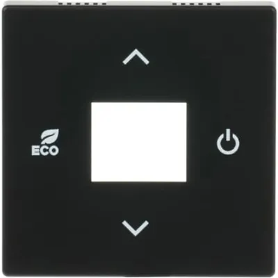 Busch-Jaeger Zentralscheibe | 6235-885 | schwarz matt | für Raumtemperaturregler KNX | free@home | Kunststoff