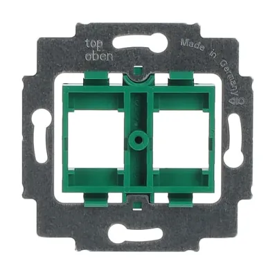 Busch-Jaeger Tragring 1810 Modular-Jack Einsatz | Basis für 2 Ports | Unterputz | Kunststoff | grün