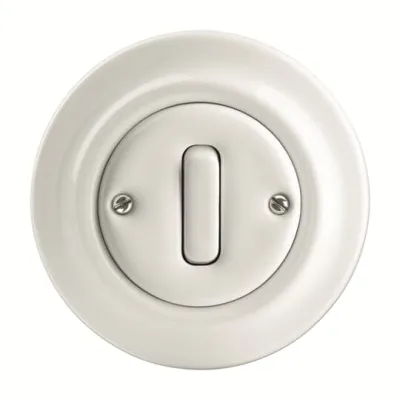 Busch-Jaeger Wechselschalter-Einsatz Decento 1-fach | studioweiß Porzellan | Unterputz | IP20 | 250V | glänzend