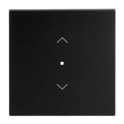 BUSCH-JAEGER Wippe 1-fach 6232-10-45M | Jalousie Symbol | Abdeckung für KNX free@home | Kunststoff schwarz