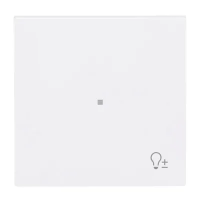 BUSCH-JAEGER Wippe 1-fach 6234-10-44M | Dimmer Symbol | Abdeckung Taster | Thermoplast matt | weiß RAL 9016
