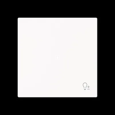 BUSCH-JAEGER Wippe 1-fach 6234-10-44M | Dimmer Symbol | Abdeckung Taster | Thermoplast matt | weiß RAL 9016