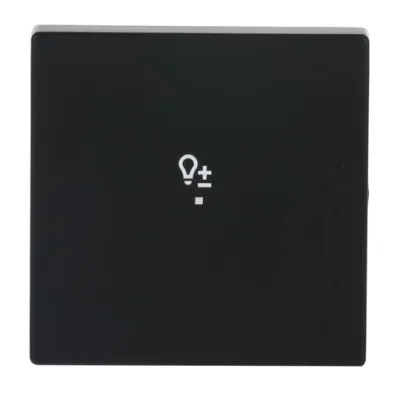 BUSCH-JAEGER Wippe 1-fach Dimmer 6234-10-885 | KNX free@home | Symbol Dimmer | Thermoplast | schwarz matt