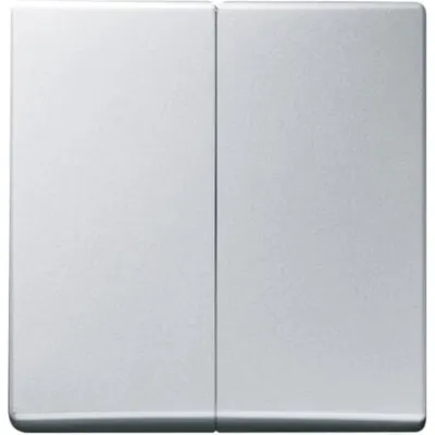 Busch-Jaeger Wippe 2105-33 | Abdeckung für Serienschalter | Wechselschalter | Allwetter 44 | IP44 | alu silber