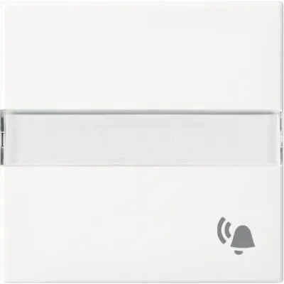 Busch-Jaeger Wippe 2506 N/KI-914 | Klingel-Symbol | Beschriftungsfeld | Lichtleiter | Alpinweiß
