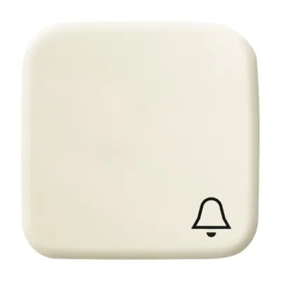 Busch-Jaeger Wippe für Taster 2520 KI-212 | Symbol Klingel | Abdeckung UP-Schalter | Duroplast | glänzend | weiß