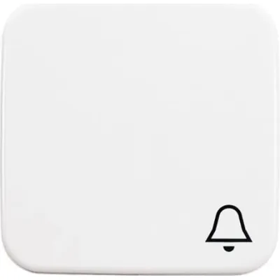 Busch-Jaeger Wippe 2520 KI-214 | Abdeckung Taster Klingel | Reflex SI | Symbol Klingel | Kunststoff | alpinweiß
