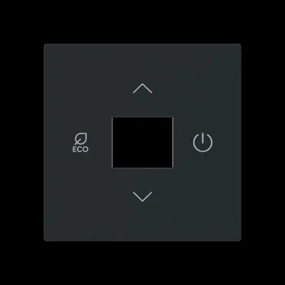 BUSCH-JAEGER Zentralscheibe Raumtemperaturregler 6235-45M | Abdeckung Busch-free@home | Thermoplast matt | schwarz