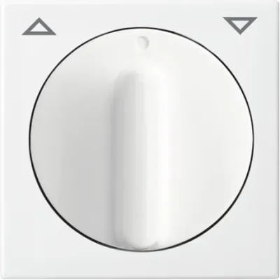 Busch-Jaeger Zentralscheibe Drehknopf 2542 DR-914 | Jalousiesteuerung | Busch-balance SI | Symbol Pfeile | alpinweiß