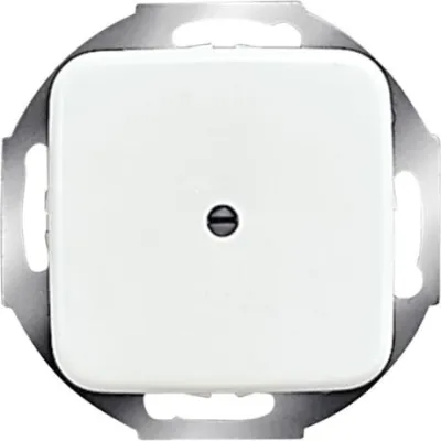 Busch-Jaeger Zentralscheibe Leitungsauslass 2527-214 | mit Tragring & Zugentlastung | Reflex SI | Kunststoff | alpinweiß