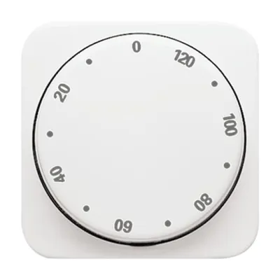 Busch-Jaeger Zentralscheibe für Zeitschaltuhr 1771-214-102 | Reflex SI | Drehknopf | 120 Min | Thermoplast | alpinweiß