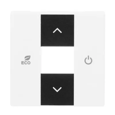 Busch-Jaeger Zentralscheibe 6235-884 | Raumtemperaturregler Abdeckung KNX free@home | studioweiß matt | Thermoplast