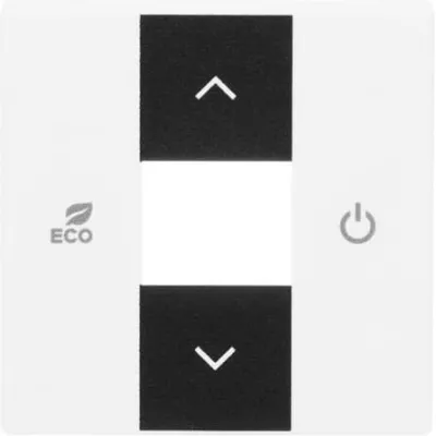 Busch-Jaeger Zentralscheibe 6235-884 | Raumtemperaturregler Abdeckung KNX free@home | studioweiß matt | Thermoplast